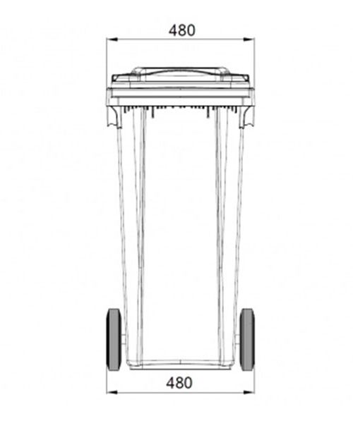 Contenedor 2 ruedas 120L