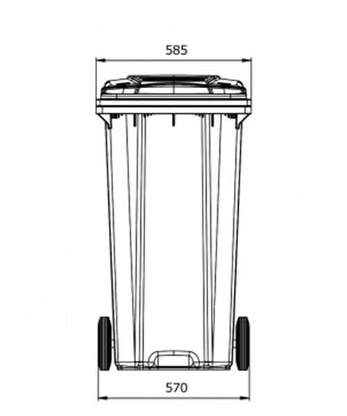 Contenedor 2 ruedas 360L