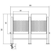 Cesta 2 Puestos Acero Inoxidable 75 LC/U