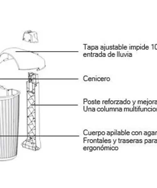 Papelera Urbana 50L